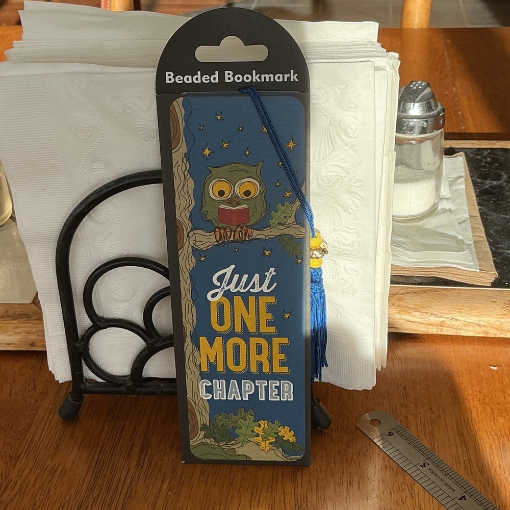 ⚠️Beaded Bookmark with Owl Design - Blue⚠️